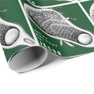 Papier Cadeau Lacrosse Sports Anniversaire Cadeau
