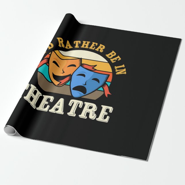 Papier Cadeau L'Acteur Préférerait Être Dans Le Théâtre (Déroulé)