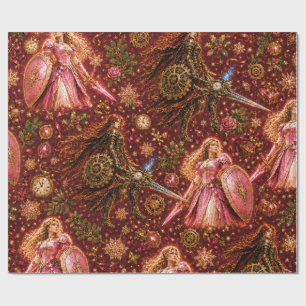 Papier Cadeau Lady Rosaline & la Princesse de l'Horloge de Noël