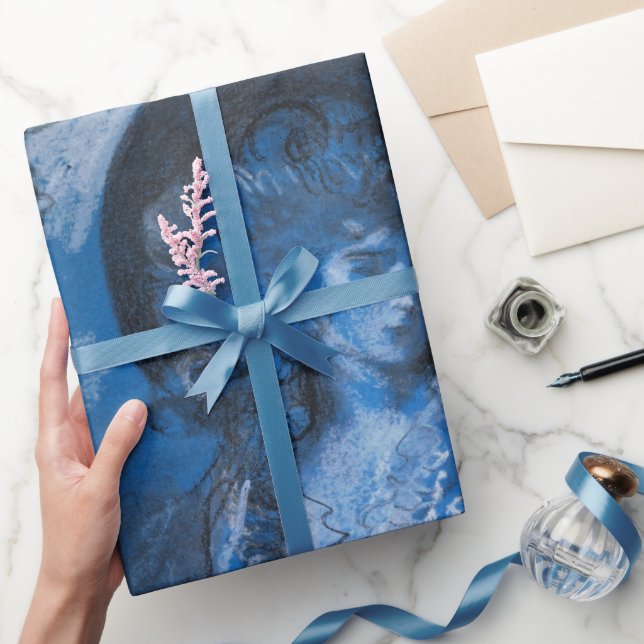 Papier Cadeau Lady Toile Bleue Français (Cadeaux)