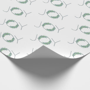 Papier Cadeau Lafy Blue Joy couronne Noël/vacances