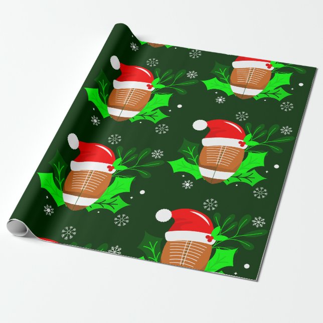 Papier Cadeau laide noël football sport xmas saint (Déroulé)