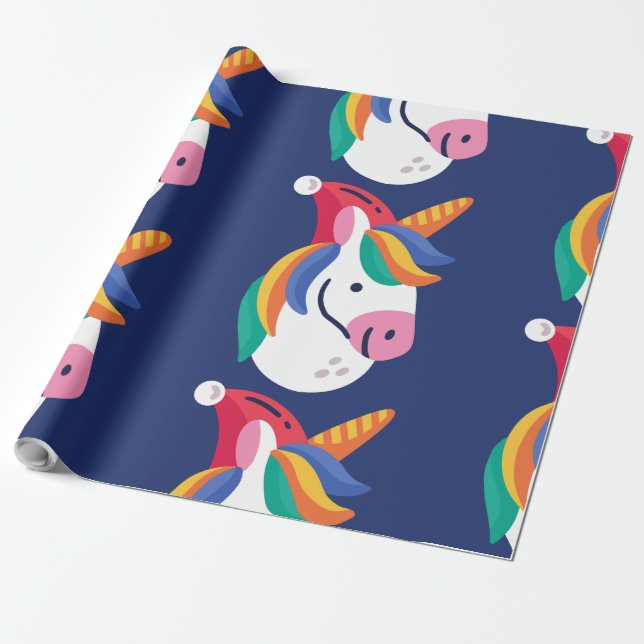 Papier Cadeau laide noël licorne santa claus (Déroulé)