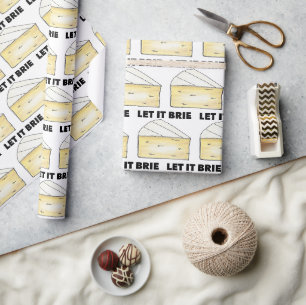 Papier Cadeau Laisser Brie (Be) Fromage Wedge Alimentation Cuisi