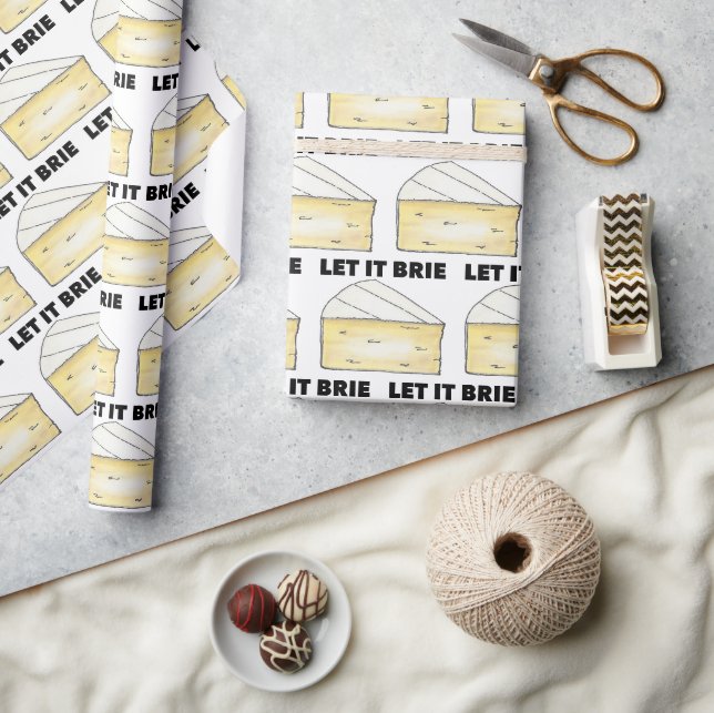 Papier Cadeau Laisser Brie (Be) Fromage Wedge Alimentation Cuisi (Artisanat)