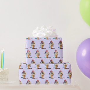 Papier Cadeau Laisser couler le cône de crème glacée