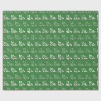 Papier Cadeau Laissez-le vert neigeux