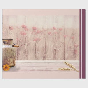 Papier Cadeau Lait rustique peut style rustique sur bois