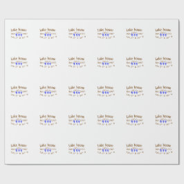 Papier Cadeau Lake house et. Date année coordonnées personnalisé