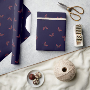 Papier Cadeau Lame ou Crimson rouge