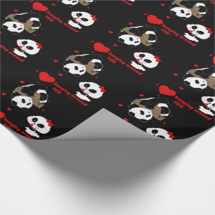 Papier Cadeau L'amour accroché autour de vous PANDA OURS par Lea