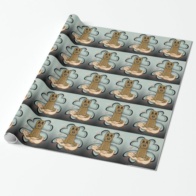 Papier Cadeau L'amour des chiots (Déroulé)
