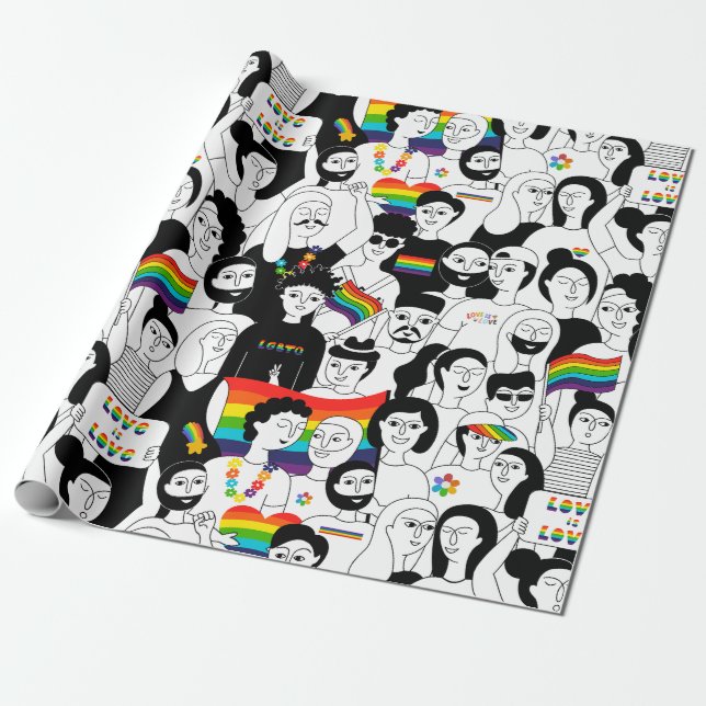 Papier Cadeau L'amour est l'amour, LGBTQ+ (Déroulé)
