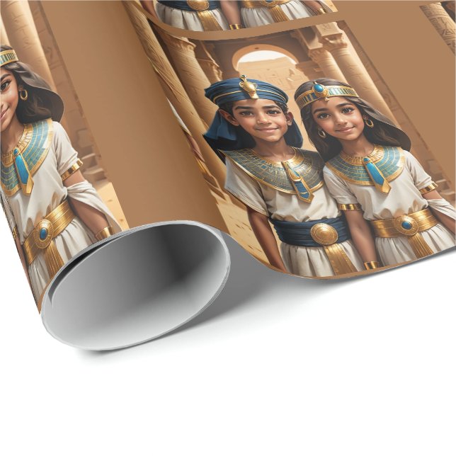 Papier Cadeau L'amour pour l'Egypte (Coin rond)