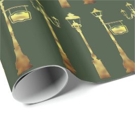 Papier Cadeau Lampe en laiton victorien vert