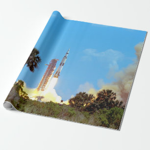 Papier Cadeau Lancement de la fusée Saturn V de la NASA Apollo 1