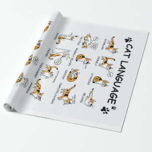 Papier Cadeau Langue de chat, Drôle Chat Kitten, Aimer Idée cade