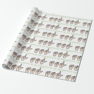 Papier Cadeau Langue des signes américaine