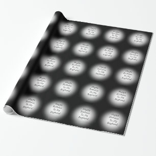 Papier Cadeau L'anniversaire de l'ami, enveloppe de cadeau noire
