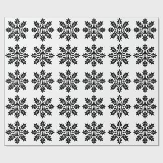 Papier Cadeau Lanterne et flocon de neige creux