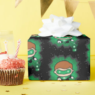 Papier Cadeau Lanterne verte de Chibi qui traverse l'espace