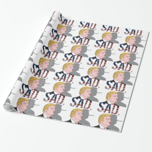 Papier Cadeau L'anti Président sarcastique drôle Donald Trump