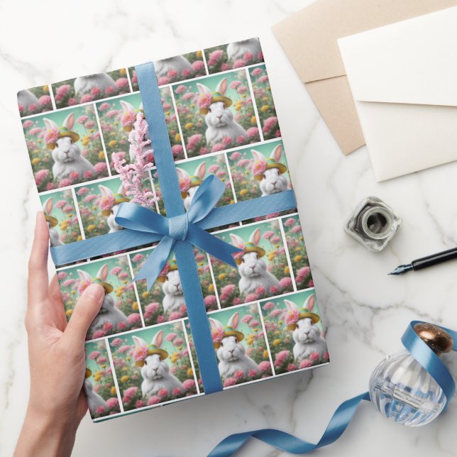 Papier Cadeau Lapin Avec Casquette Jardin D'Été (Cadeaux)