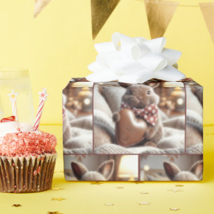 Papier Cadeau Lapin Avec Je T'Aime Coeur Chocolat