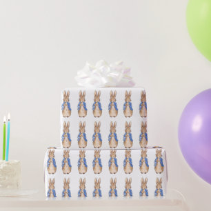 Papier Cadeau Lapin classique en veste bleue