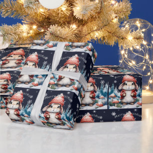 Papier Cadeau Lapin de Noël fantastique