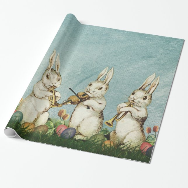 Papier Cadeau Lapin de Pâques (Déroulé)