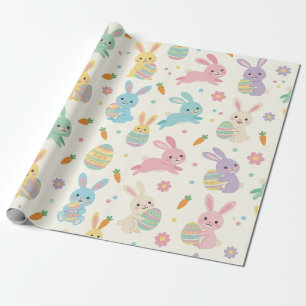 Papier Cadeau Lapin de Pâques