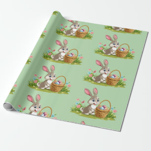 Papier Cadeau lapin de Pâques