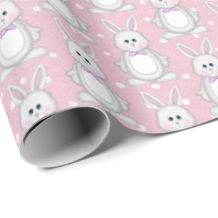 Papier Cadeau Lapin De Pâques Sur Les Pois