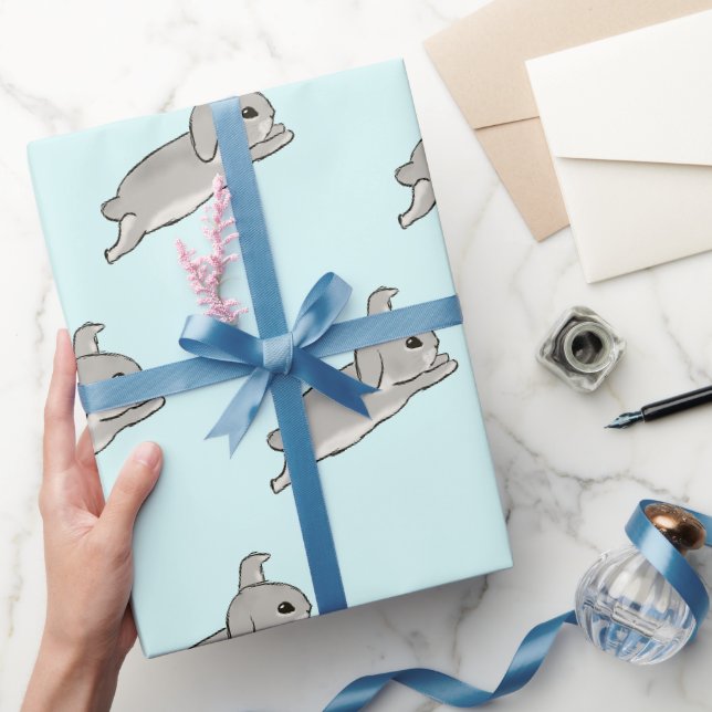 Papier Cadeau Lapin gris (Cadeaux)