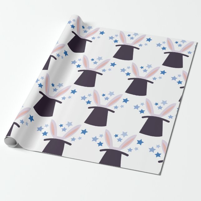 Papier Cadeau Lapin magique (Déroulé)