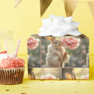 Papier Cadeau Lapin Portant un manteau de fourrure