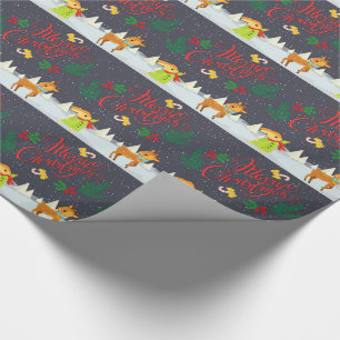 Papier Cadeau Lapins et rennes de Noël