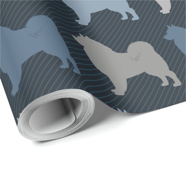 Papier Cadeau Lapphund finlandais (Coin rond)