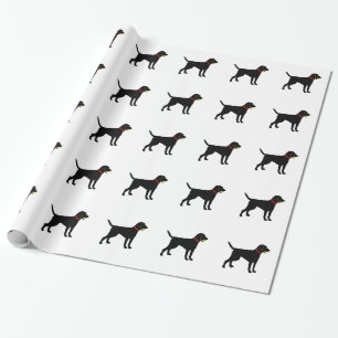Papier Cadeau Larador Fetch, balle de jeu du Black Lab