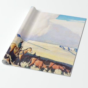 Papier Cadeau L'art occidental “Open Range” de Maynard Dixon