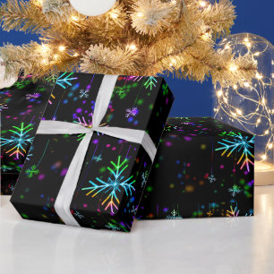 Papier Cadeau L'atmosphère de Noël festive et animée de Slippery