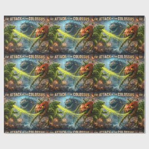 Papier Cadeau L'attaque du légume mutant Colossus 40 tapis wr