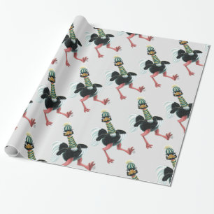 Papier Cadeau L'autruche arctique à la course