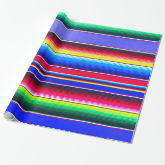 Papier Cadeau Lavande d'impression de rayure de Serape