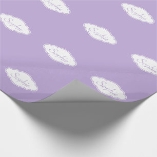 Papier Cadeau Lavande et enveloppe de cadeau personnalisée par
