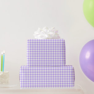 Papier Cadeau Lavendar White En vichy Mariage de douche d'annive
