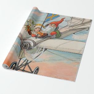 Papier Cadeau "L'avion de Noël" de Jenny Nystrom