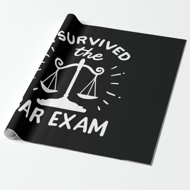 Papier Cadeau L'Avocat A Survécu À L'Examen Bar (Déroulé)