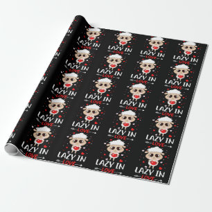 Papier Cadeau Lazy in Love Sheep pour célibataires de la Saint-V